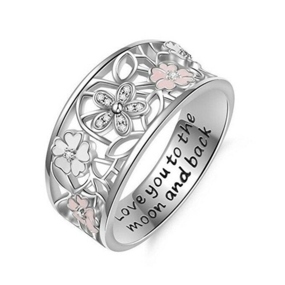 New 925 Silver Flowers Ring New